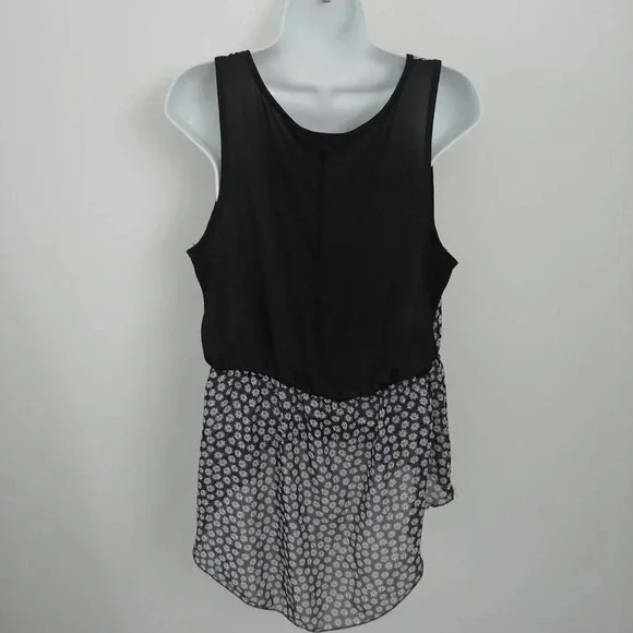 Smart Set Semi-Sheer High-Low Sleeveless  Blouse, M - Picture 4 of 5